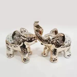 보석 코끼리 2P 골드 인테리어 도자기 테이블 장식 소품