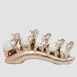 큐빅 코끼리 5P 인테리어 테이블 도자기 장식 소품