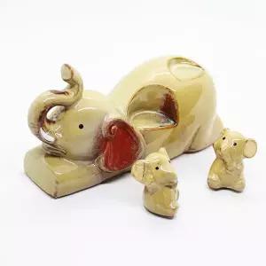 재화를 부르는 코끼리 인형 테이블 도자기 장식 소품