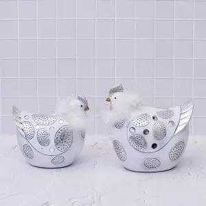 닭 화이트 거실 인테리어 테이블 디자인 마블 장식 소품