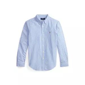 폴로 키즈 남아 8-18세 스트라이프 코튼 시어서커 셔츠 AS863055