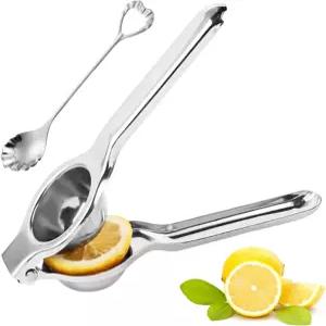수동 레몬 압착기 스테인리스 스틸 엔지니어링 핸드 착즙기 안전하고 빠르고 효과적인 사용하기 쉽고
