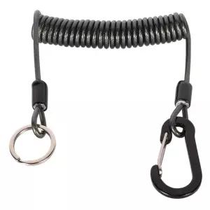 1.2/2m 낚시 놓친 밧줄 분실 방지 나선형 스프링 루어 플라이어 매는 개폐식 탄성 로프 야외