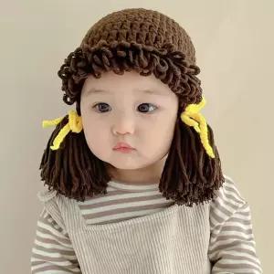 삐삐 가발 모자 MISO 남여아기 귀여운 촬영 코디