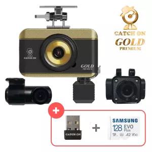 (출장장착) 캐치온 골드 프리미엄 블랙박스 3채널 (페달카메라 미포함)+128GB