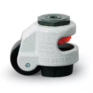 [지덕산업] 국산 높낮이조절바퀴 풋마스터 휠마스터 캐스터 반도체 2차전지 우레탄바퀴 GD-40S, 1개