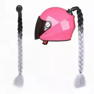 오토바이 자전거 헬멧 가발 장식 부착형 드레드락 포인트 헤어 악세사리