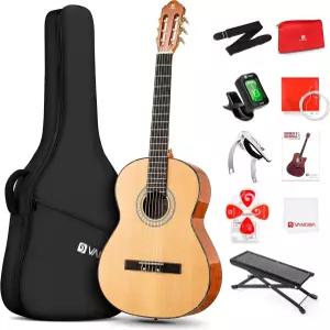 Vangoa 36인치 3/4 클래식 기타 초보자 청소년 성인에게 이상적인 나일론 줄 내추럴 스프루스