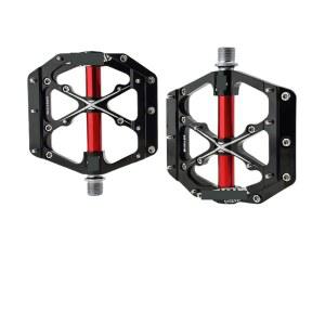 [미국배송] YWYMCRJLV 휠 속도 센서 자전거 페달 3 베어링 초경량 알루미늄 산악 도로 플랫폼 사이클링 액세서리 ABS 전면(X12-블랙 레드)