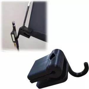 펜슬 클립이 있는 음악 스탠드용 보우 홀더 - 바이올린 비올라 첼로 및 베이스 연주자를 위한 접이식 훅