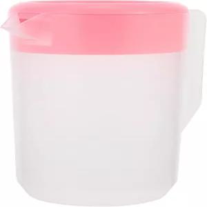 Wakauto 섬세한 내냉성 물 주전자 두꺼운 피처와 U자형 스파우트 및 핑크 뚜껑 디자인의 실용적인 여름