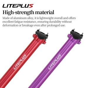 호환 LITEPLUS 접이식 자전거 시트포스트 33.9x600 업그레이드용 경량 알루미늄 합금 시트