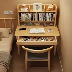 원목 침대 옆 책상 작은 서재 세트 가구 책장 스터디