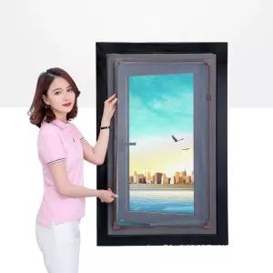 여름 창문용 Walkervo 조절 가능 DIY 마그네틱 스크린 메쉬 키트 파티오 해충 방지 모기장 커튼 네트 교체