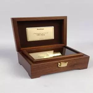 원목 뮤직박스 크리스마스 장식 엔틱 코끼리 장식품 태엽