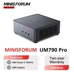 새로운 MINISFORUM UM790 Pro 미니 PC AMD Ryzen 9 7940HS 게임용 창 11 DDR5 5600MHz USB4 WiFi 6E 데스크