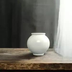백자 무지 무광 달항아리 S17 장식오브제 세라믹오브제