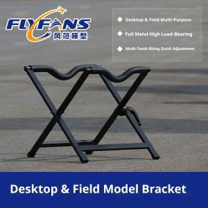 FLYFANS RC 항공기 스탠드 - 고정익 EDF 제트 모델용 호환 금속 데스크탑/야외 지지대 범용 호환 랜딩 기어