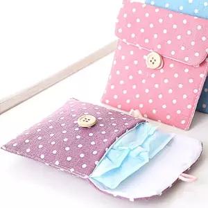 생리대파우치 사각 패브릭 파우치 미니 립스틱 주머니