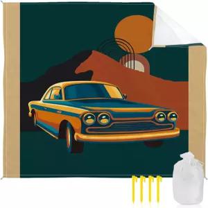 보호 마운틴 비치 블랭킷 대형 스테이크 방수 모래 방지 매트 야외 여행 캠핑 하이킹 피크닉을 위한 코너