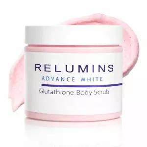 타티온 로즈힙 씨솔트가 함유된 릴루민스 프리미엄 여름 바디 스크럽 - 부드럽고 빛나는 해변에서 사용할