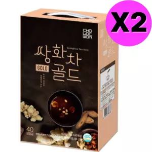 초록원 쌍화차 골드 스틱 분말 답례품 선물 40입 X2개
