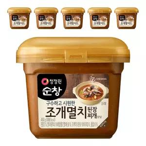 청정원순창 조개멸치 된장찌개 양념, 450g, 6개