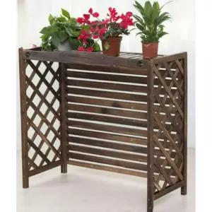 에어컨 실외기 커버 조립식 나무 선반 화분다이 틈새 덮개 가림막