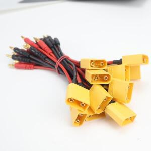 15CM XT90 충전 리드 - 4.0mm 바나나 플러그 케이블 실리콘 와이어 16AWG 리포 배터리용