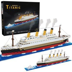 WEUYUIAF 타이타닉 미니 빌딩 블록 - 4100+PCS 클래식 마이크로 브릭 키트 크리에이티브 이상적인 보트 모델 장난감 14세 이상