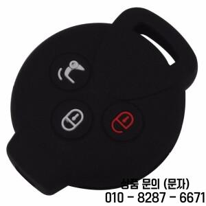 Jingyuqin 원격 3 버튼 실리콘 자동차 키 케이스 벤츠 호환 스마트 도시 로드스터 2 4 쉘 피부 보호