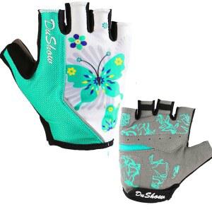듀쇼 여성 사이클링 장갑 젤 패딩 미끄럼 방지 충격 흡수 산악 도로 자전거 짧은 핑거리스