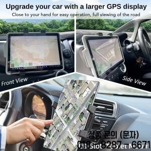 범용 자동차 마운트 [2 in 1] 7 12.4인치 태블릿용 CD 슬롯 3.5 7인치 플레이어 휴대폰 홀더