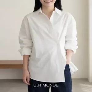 [유아몽드]유아몽드 여리핏 옆트임 레이어드 오버핏 셔츠 실루엣
