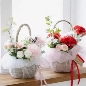 아트박스/플라워트리 사랑을 담아 카네이션 바구니 set 27x33cm