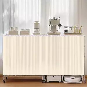 아코디언 도어 - 조용한 슬라이딩 트랙이 있는 접이식 옷장 커튼 팬트리 세탁실 및 싱크대 아래용 교체