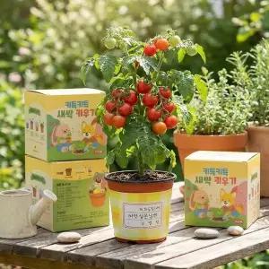 [키득키득]파릇파릇 탐구쑥쑥 토마토 새싹키우기 만들기 패키지