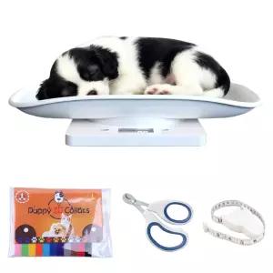 작은 동물을 카이트리 디지털 반려동물 저울 LED 강아지 팽이 줄자 목걸이 고양이 개 가위 5kg 4 7 흰색