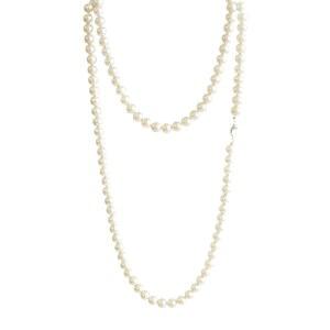 여성용 다층 진주 목걸이 화이트 인조 스트랩 레이어드 의상 주얼리 웨딩 신부 1920년대