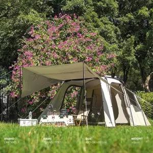 차박 도킹 차량용 텐트 Landwolf-대형 공간 터널 아웃도어 캠핑 여행 4-8 인용 1 홀 슬리핑룸 스톰 방지 자