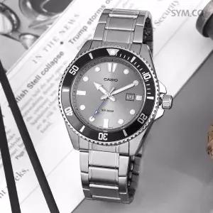 [카시오] MDV-107D-8A 흑새치 그레이 다이버룩 정장캐쥬얼 남자 메탈 시계 d5