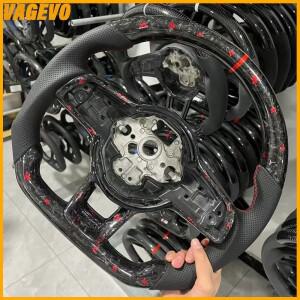 프레임 포함 탄소 섬유 가죽 스포츠 스티어링 휠, VW 골프 7 MK7 GTI 파사트 B8 티구안 MK2 폴로 제타용,
