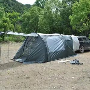 차박 도킹 차량용 텐트 차양 방수포가 있는 업그레이드 된 SUV 자동차 후면 5-8 인용 지원 폴 1 쌍 포함 야