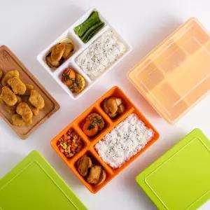 고무패킹 사용가능한 뚜껑있는식판 전자레인지(1) 식판 반찬