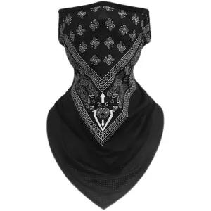 해골마스크 이동식 캐슈(1) 귀걸이형 검정색 할로윈 오토바이