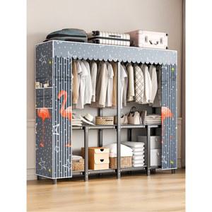 진정한 무설치 접이식 옷장 간편한 자취방 강력하중 침실용 원룸 수납장 드레스룸 미니옷장