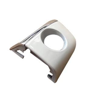 전면 왼쪽 흰색 크롬 문짝 핸들 잠금 키 홀 캡, 아우디 A6 C7 A7 Avant S6 Quattro C8 A8 S8 RS7 2016-2018