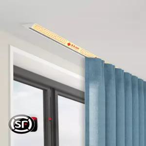 슬라이드 커튼봉 부착식 발코니 가림막 베란다 스티커 접착 원룸 상단 트랙 일반 고정