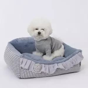 반려견하우스 강아지 까르띠 쿠션 그레이 중형 애견 방석 하우스 1P