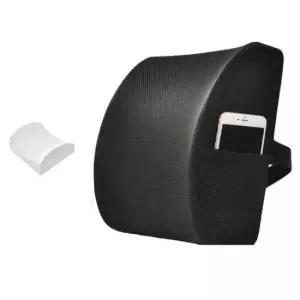 사무실허리쿠션 사무실 의자 허리 등받이 쿠션 요추보호 고정스트랩